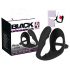 Black Velvets - dildo anal cu inel pentru penis și testicule - negru