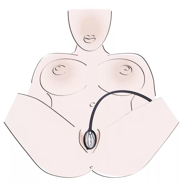 Bad Kitty - pompă pentru vagin - stimulare intensă - negru