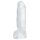 Dildo gigant din cristal clar