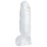 Dildo gigant din cristal clar