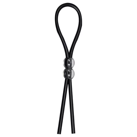You2Toys - Inel penian reglabil cu bile - silicon negru