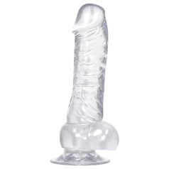 Dildo cu ventuză de cristal