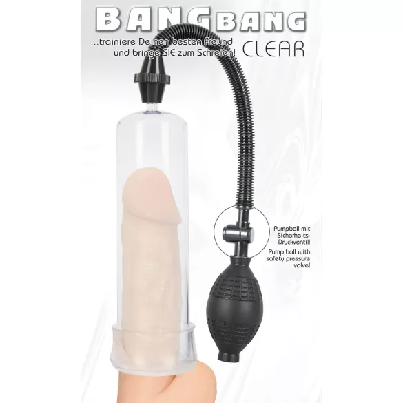 You2Toys - Bang Bang pompă de penis (transparentă)