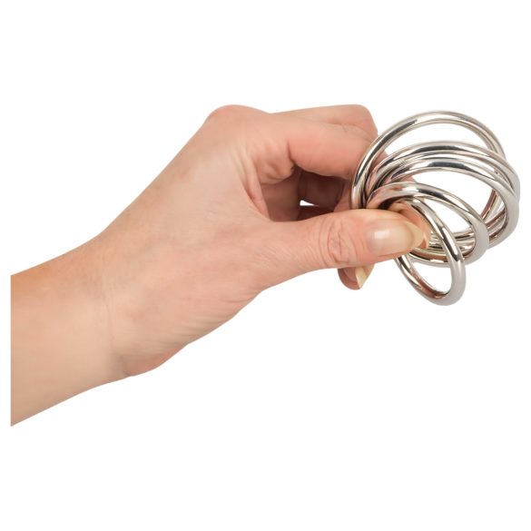 Bad Kitty - set inele pentru penis metalice - 5 bucăți