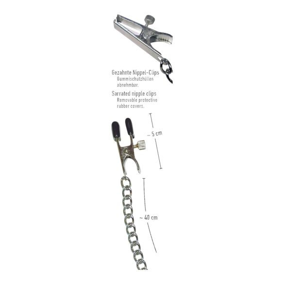 Lanț - clești pentru sfârcuri - reglabili