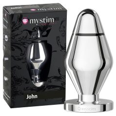 mystim Little John - plug anal electric - argintiu (mare)