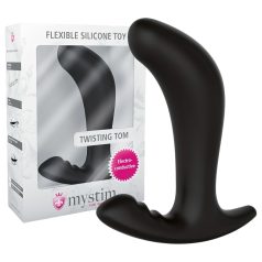 mystim Twisting Tom - dildo anal electro (negru)