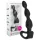 mystim - dildo anal cu electrostimulare tip bilă - silicon negru