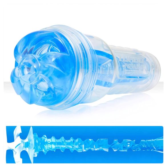 Fleshlight Turbo Thrust - masturbator cu efect de sucțiune - albastru