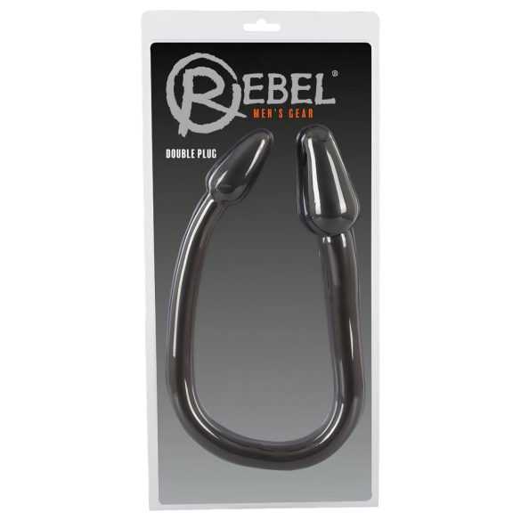 Rebel Double Plug - dop plug anal dublu conic (negru)