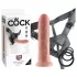 King Cock - dildo cu ham - 20 cm - culoare naturală