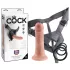 King Cock - dildo cu curea - 15cm - culoare natur