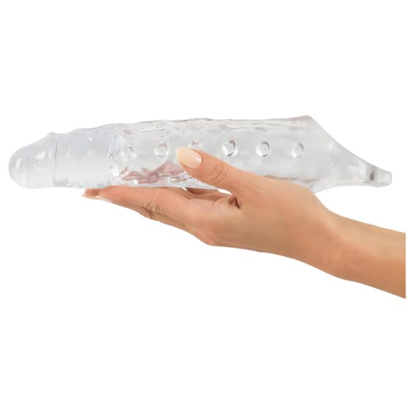 Crystal Skin - prelungitor penis cu noduli - material flexibil