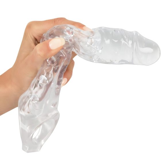 Crystal Skin - prelungitor penis cu noduli - material flexibil