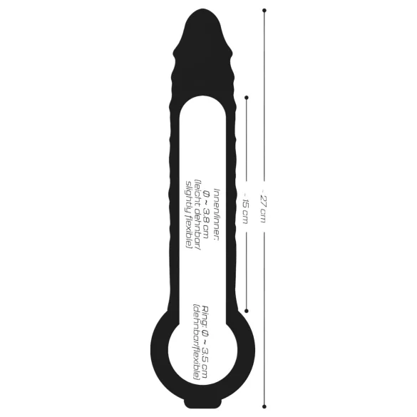 Crystal Skin - prelungitor penis cu noduli - material flexibil
