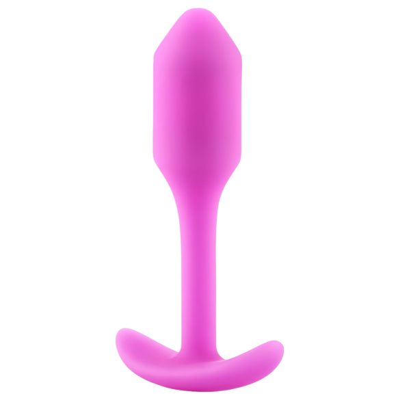 b-vibe Snug Plug 1 - plug anal cu greutate internă (55g) - roz