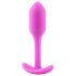b-vibe Snug Plug 1 - plug anal cu greutate internă (55g) - roz