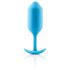 b-vibe Snug Plug 3 - plug anal cu bile duble (180g) - albastru