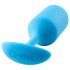 b-vibe Snug Plug 3 - plug anal cu bile duble (180g) - albastru