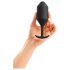 b-vibe Snug Plug 4 - dop plug anal cu bile (257g) - negru