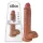 King Cock - dildo realist cu testicule - mare - 25 cm - maro