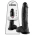 King Cock - dildo realist cu testicule - 25 cm - negru