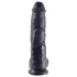King Cock - dildo realist cu testicule - 25 cm - negru