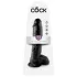 King Cock - dildo realist cu testicule - 25 cm - negru