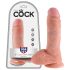 King Cock 8 dildo cu testicule (20 cm) - culoare naturală