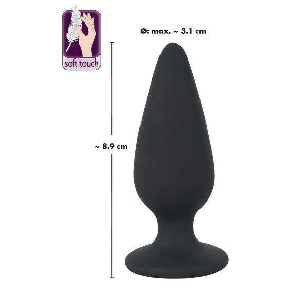 Black Velvets - plug anal greutate 75g - silicon negru
