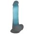 You2Toys Glow in the Dark - dildo cu ventuză, luminos (albastru)