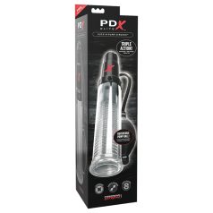   PDX Elite - 2în1 - pompă pentru penis și masturbator combinat (transparent)