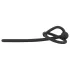 Penisplug - dop uretral cu inel pentru gland - silicon negru, gol pe interior