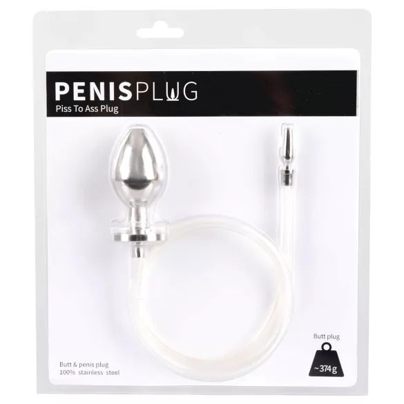 Piss to Ass Plug - dop anal gol cu dilatator uretral cavitate