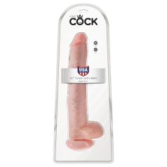 King Cock 14 dildo mare cu testicule (35cm) - natural
