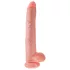 King Cock - dildo mare cu testicule - 35 cm - culoare naturală