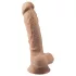Silexd 7 - dildo cu ventuză - 17,5 cm - culoare naturală