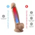 Silexd 7 - dildo cu ventuză - 17,5 cm - culoare naturală
