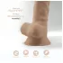 Silexd 7 - dildo cu ventuză - 17,5 cm - culoare naturală