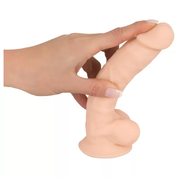 Silexd 7 - dildo cu ventuză - 17,5 cm - culoare naturală