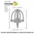 You2Toys - Dop pentru penis - cușcă din silicon pentru gland cu dilatator (negru)