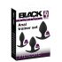 Black Velvets - set de dopuri anale silicon - 3 piese - negru
