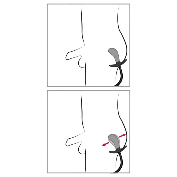 You2Toys - dop anal cu bilă, pompaibil - negru