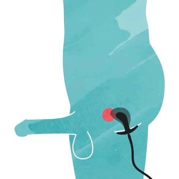 You2Toys - dop anal cu pompare - mărire reglabilă - silicon negru