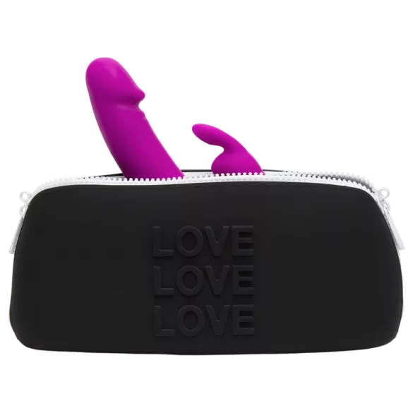 Happyrabbit - trusă pentru jucării sexuale - medie - negru