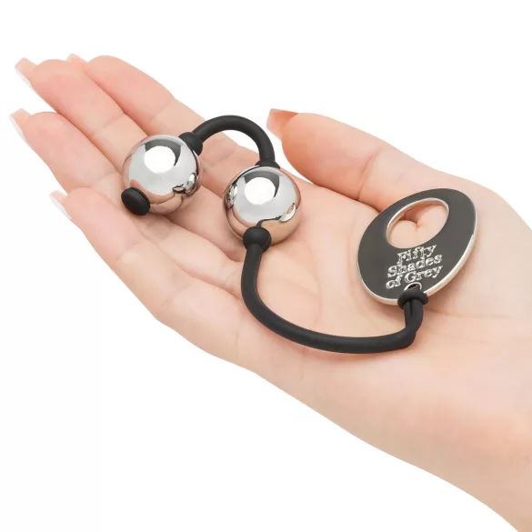 Fifty Shades of Grey - bile vaginale mini - metal argintiu
