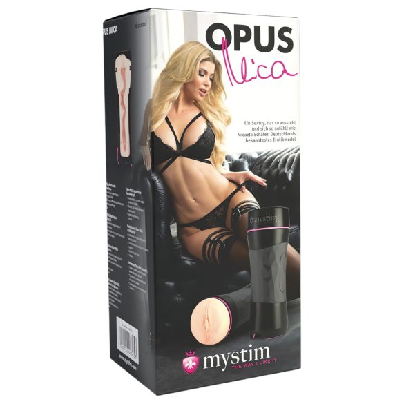 mystim OPUS Mica - masturbator vagin realist - silicon natur-negru