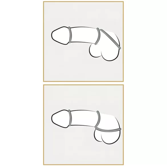 You2Toys Metallic - set inele pentru penis din silicon (3 bucăți)