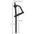 Penisplug - dilator uretral cu inel pentru gland - silicon negru 0,6mm