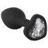 You2Toys - dop anal cu piatră albă - silicon negru